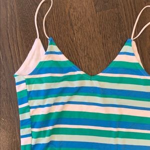 pacsun blue and green crop top